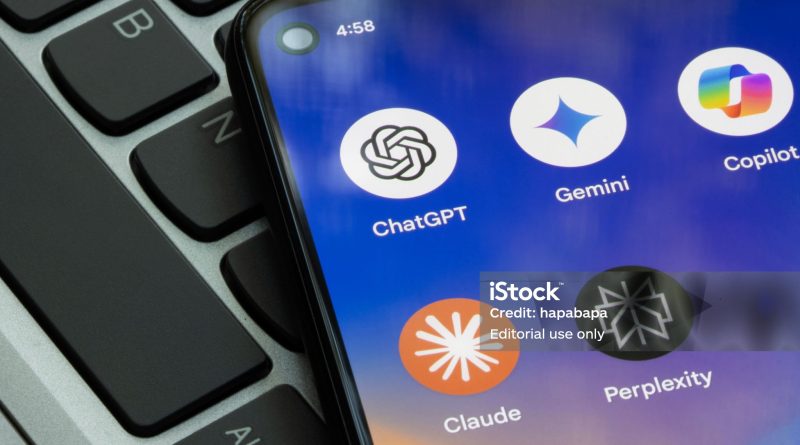 istockphoto-2176053749-2048×2048 Portland, OR, USA - Sep 1, 2024: ChatGPT, Gemini, Microsoft Copilot, Claude, and Perplexity app icons are seen on a Google Pixel smartphone. AI competition concepts.